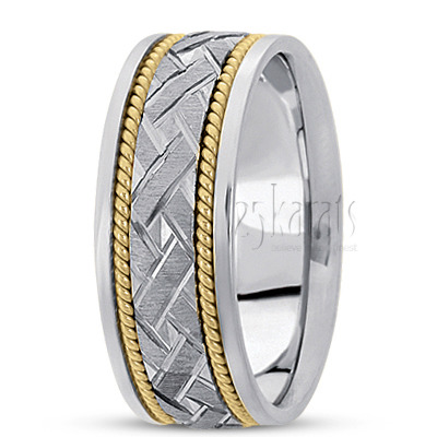 Stylish Double-braided Handcrafted Wedding Band 