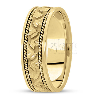 Chic Braided Handcrafted Wedding Band 