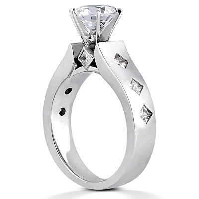 Princess Cut Cathedral Style Diamond Engagement Ring (0.56 ct. tw.) thumbnail 24