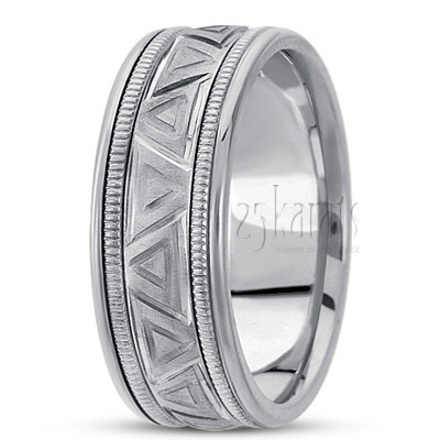 Modern Beaded Handmade Wedding Ring 