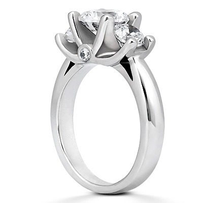Round Cut Three Stone Diamond Engagement Ring (1.06 ct. tw.) thumbnail 3