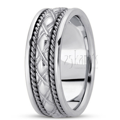 Modern XX Handcrafted Wedding Band 