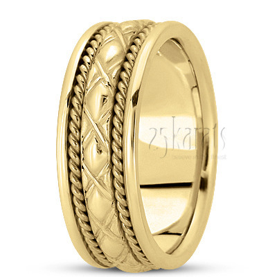 Modern XX Handcrafted Wedding Band  - view 2 thumbnail