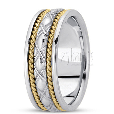 Modern XX Handcrafted Wedding Band  - view 3