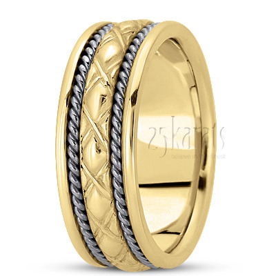 Modern XX Handcrafted Wedding Band  - view 4