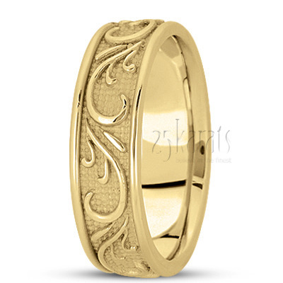 Exclusive Embossed Design Antique Handmade Wedding Ring 