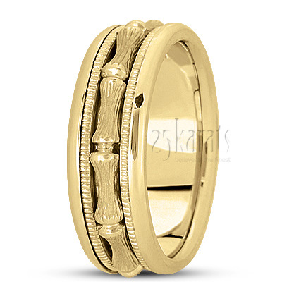 Refined Modern Handmade Wedding Band  - view 3