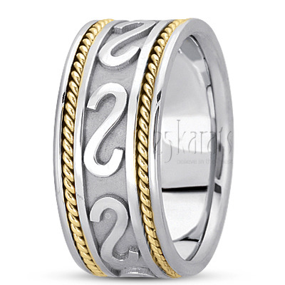 Attractive Braided Celtic Wedding Band  1 - main view
