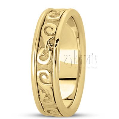 Wavy Handcrafted Celtic Wedding Band  - view 3 of 4