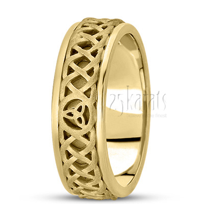 Chain With Triquetra Celtic Wedding Band  - view 3