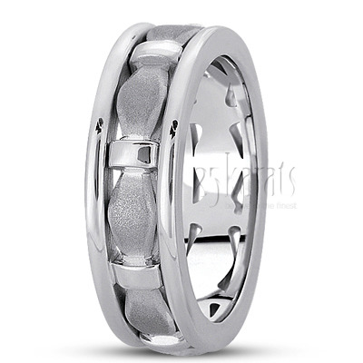 Contemporary Handcrafted Wedding Ring  - view 2
