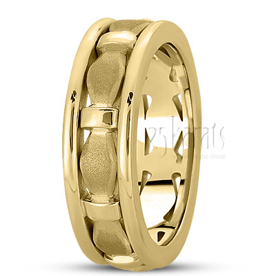 Contemporary Handcrafted Wedding Ring  - view 3