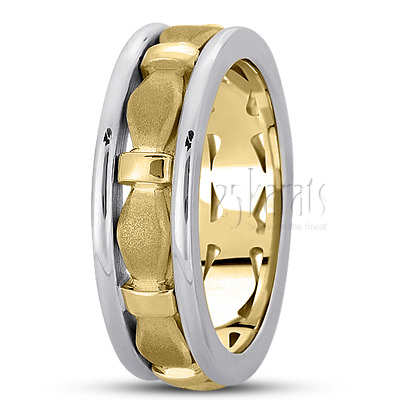 Contemporary Handcrafted Wedding Ring  - main view