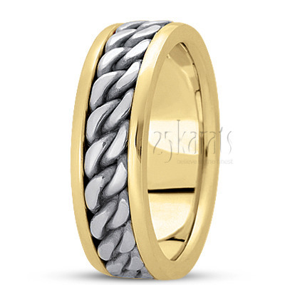 Traditional Shiny Hand Braided Wedding Ring  - view 4 of 4