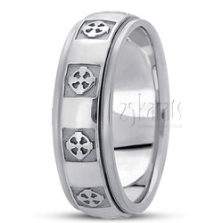 Pewter Celtic Cross Wedding Ring 