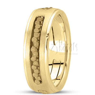 Stylish Celtic Handcrafted Wedding Band  - view 3 of 4