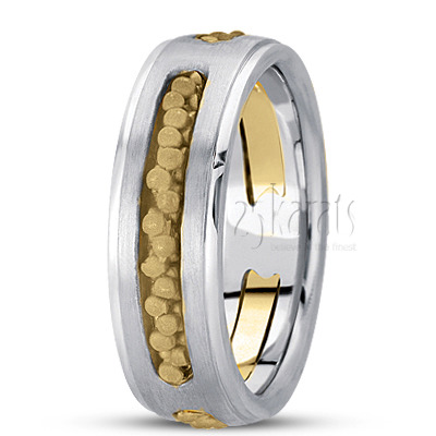 Stylish Celtic Handcrafted Wedding Band  - main view