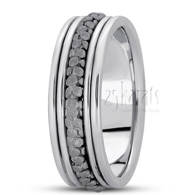 Attractive Two-Tone Celtic Wedding Ring  - view 2 of 4