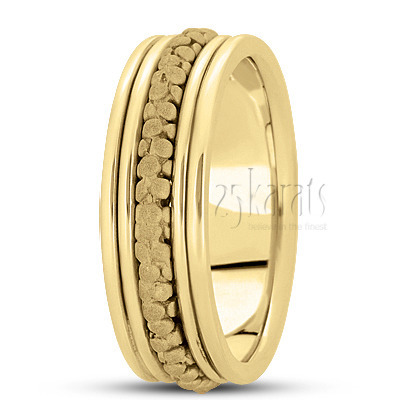 Attractive Two-Tone Celtic Wedding Ring  - view 3 of 4
