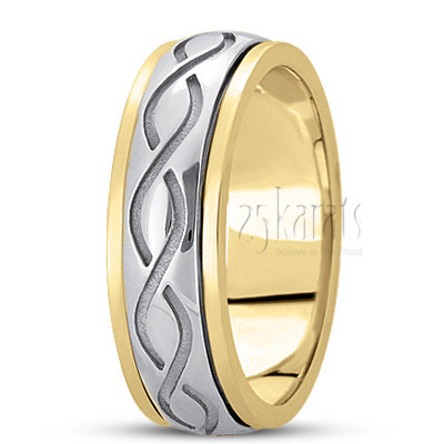 Exquisite Incised Celtic Wedding Band 