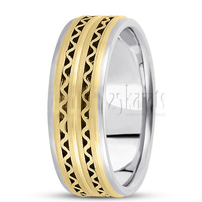Solid Wavy Handmade Wedding Ring  - main view thumbnail