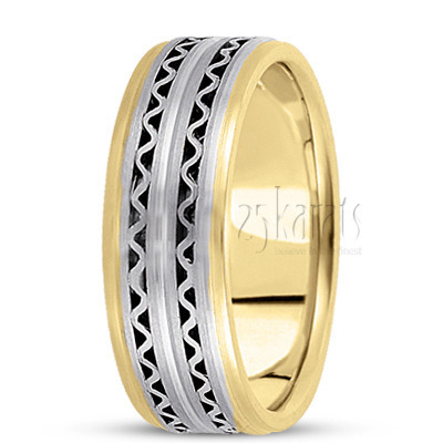 Solid Wavy Handmade Wedding Ring  - view 4 thumbnail