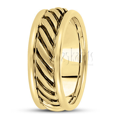 Classy Satin Finish Hand Braided Wedding Ring  - view 3 thumbnail