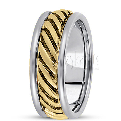 Classy Satin Finish Hand Braided Wedding Ring  - main view