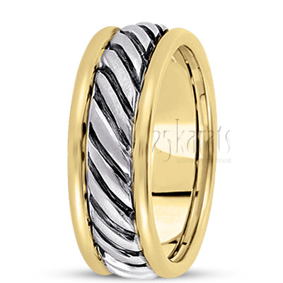 Classy Satin Finish Hand Braided Wedding Ring  - view 4