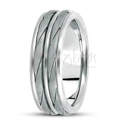 Attractive Braided Handcrafted Wedding Ring  - view 2