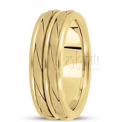 Attractive Braided Handcrafted Wedding Ring  - view 3