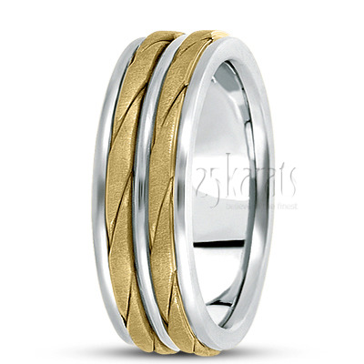Attractive Braided Handcrafted Wedding Ring  - main view