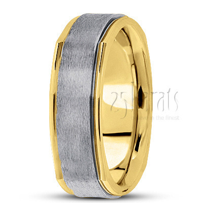 Simple Satin Square Wedding Band  - view 4 thumbnail