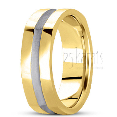 Deeply Carved Square Wedding Ring - view 4