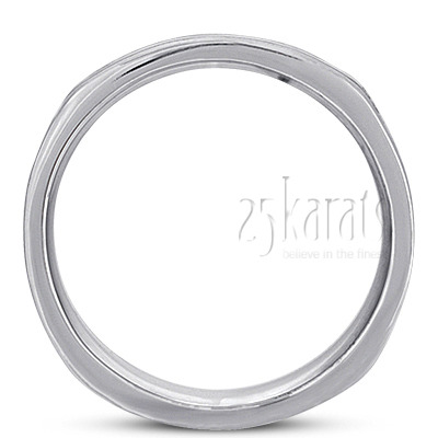 Deeply Carved Square Wedding Ring - view 5