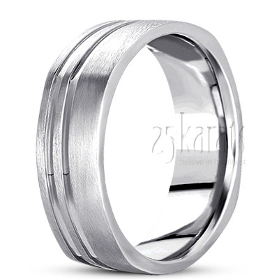 Traditional Four Sided Wedding Ring  - view 2