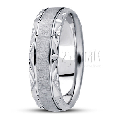 Elegant Four-sided Wedding Band  - view 2