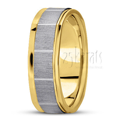 Simple Squared Wedding Band  - view 4 thumbnail