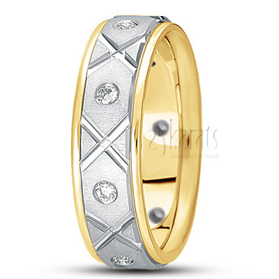 X Cut Diamond Wedding Ring  - view 4 thumbnail