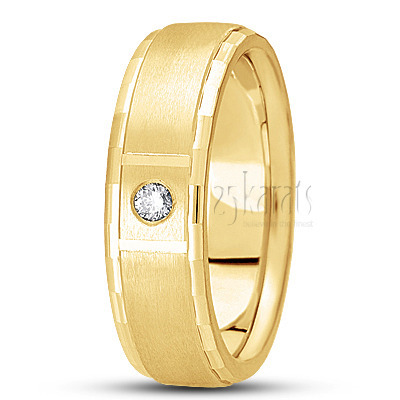 Angular Edge Diamond Wedding Ring  - main view thumbnail