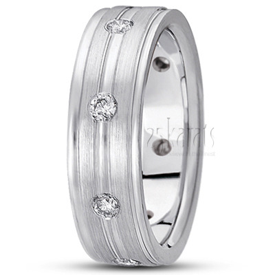 Two-Tone Diamond Wedding Band  - view 2