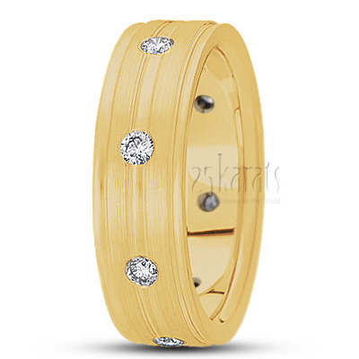 Two-Tone Diamond Wedding Band  - view 3