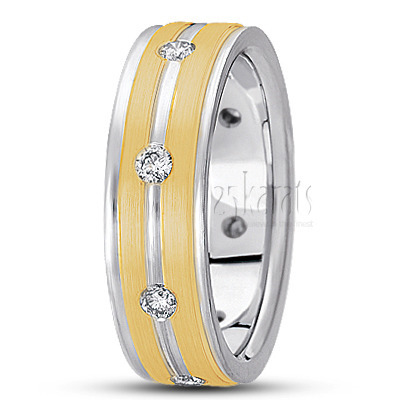 Two-Tone Diamond Wedding Band  - view 4 of 4