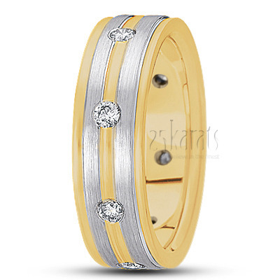 Two-Tone Diamond Wedding Band  - view 1 of 4