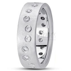 Wave Design Diamond Wedding Band 