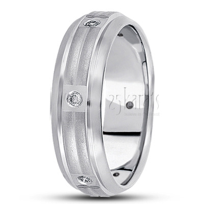 Fine Diamond Wedding Band  - view 2