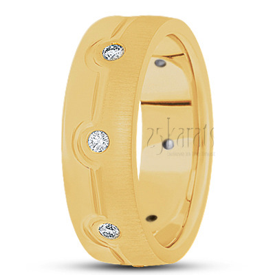 Modern Diamond Wedding Ring  - view 2