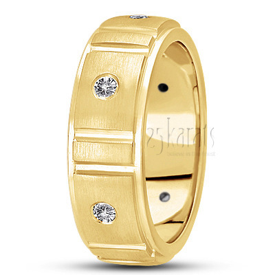 Rectangular Cut Diamond Wedding Band  1 - view 3 thumbnail