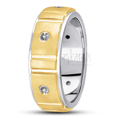 Rectangular Cut Diamond Wedding Band  1 - view 4