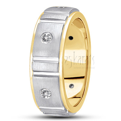 Rectangular Cut Diamond Wedding Band  1 - main view